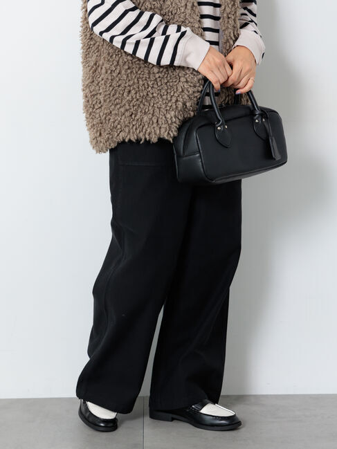 Lugnoncure「バックサテンベイカーパンツ《2025autumn catalog item》」|その他|ブラック