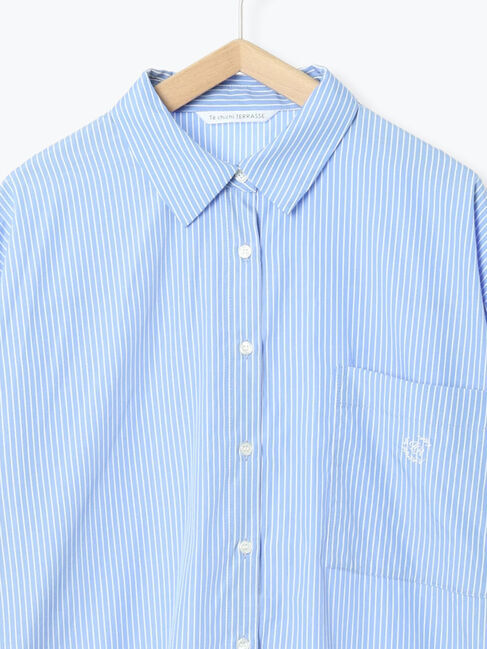 Te chichi TERRASSE「胸刺繍オーバーサイズシャツ《2025autumn catalog item》」|シャツ・ブラウス|