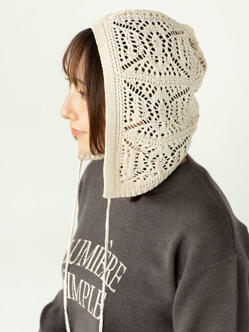 Te chichi TERRASSE「クロシェ編み風ニットキャップ《2025autumn catalog item》」|その他|オフホワイト