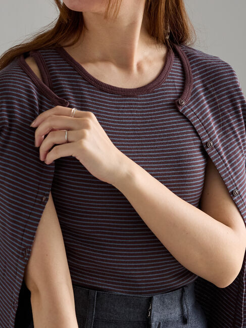 Te chichi「healthknit タンクトップ」|Tシャツ・カットソー|ブルー