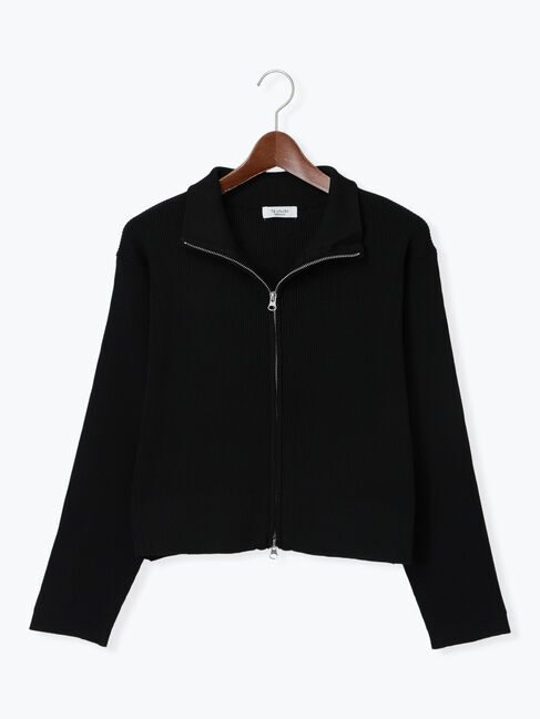 Te chichi TERRASSE「Wジップハイネックリブカーディガン」|カーディガン|