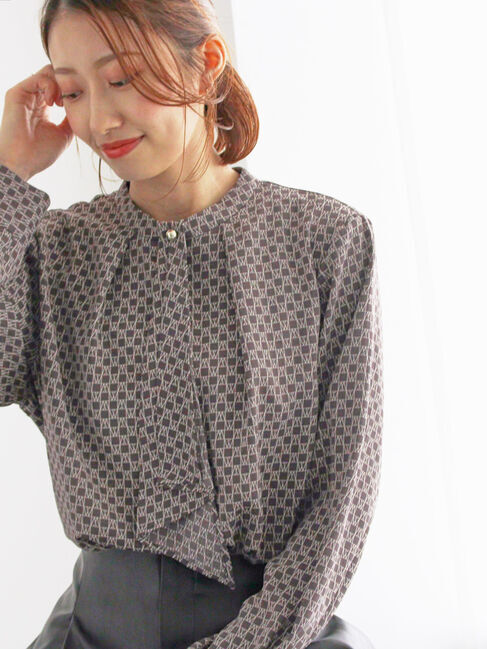 Te chichi「パターンアソートボウタイブラウス」|シャツ・ブラウス|グレー