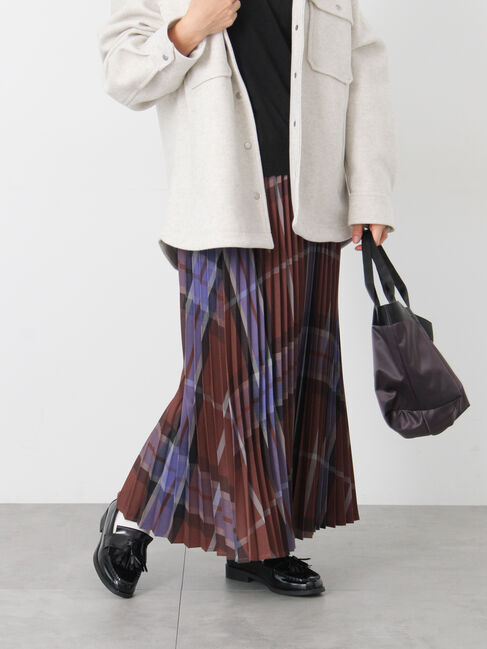 Lugnoncure「【選べる着丈】アソートプリーツスカート」|スカート|ブラウン