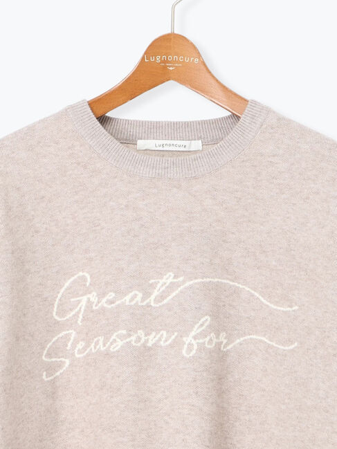 Lugnoncure「筆記体ロゴジャカードニット」|ニット・セーター|