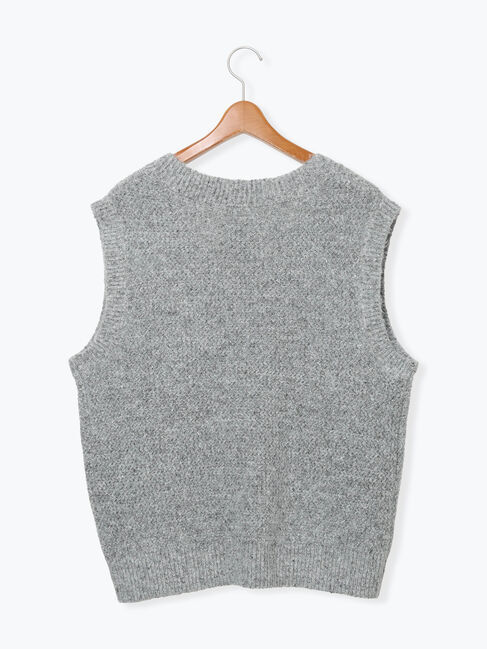 Lugnoncure「ラメ引き揃えニットベスト」|ニット・セーター|