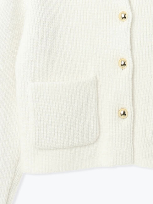 Te chichi「フラットカラーメタル釦ニットジャケット《2025winter catalog item》」|カーディガン|