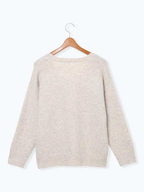 Lugnoncure「ウール混ふわふわVネックカーディガン」|カーディガン|