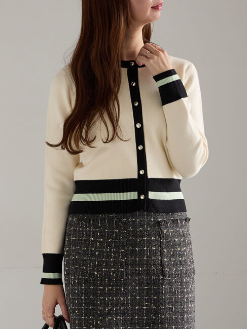 Te chichi「バイカラークラシカルカーディガン」|カーディガン|