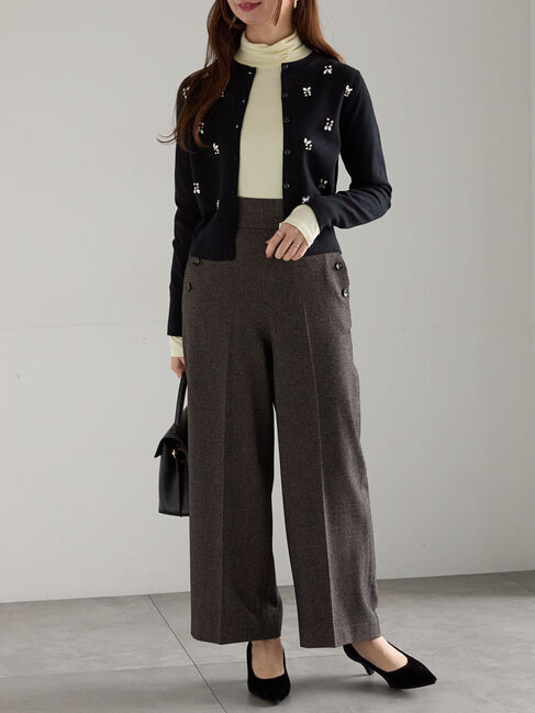 Te chichi「ビジューニットコンパクトカーディガン」|カーディガン|