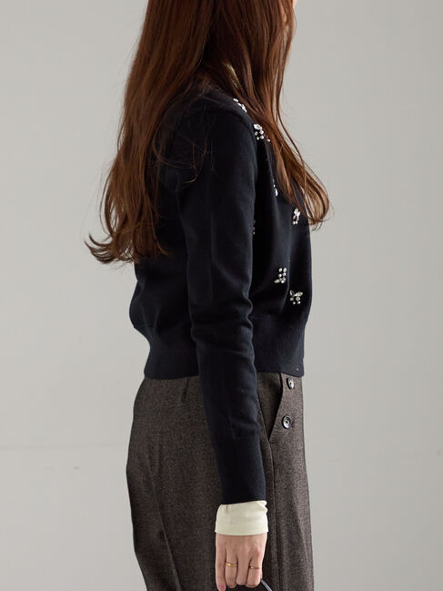 Te chichi「ビジューニットコンパクトカーディガン」|カーディガン|