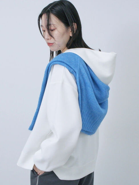 Samansa Mos2 blue「ダンボールパーカー」|Tシャツ・カットソー|