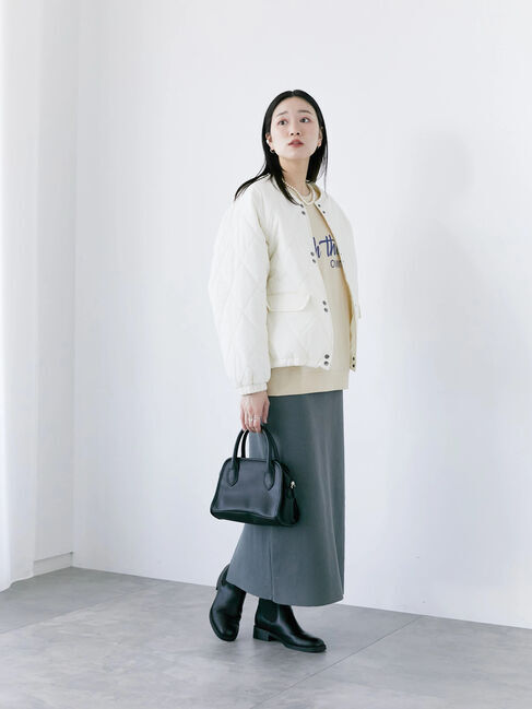 Samansa Mos2 blue「裏毛ロゴスウェット」|Tシャツ・カットソー|