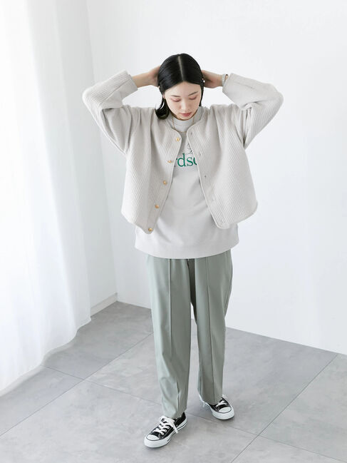 Samansa Mos2 blue「裏毛ロゴスウェット」|Tシャツ・カットソー|