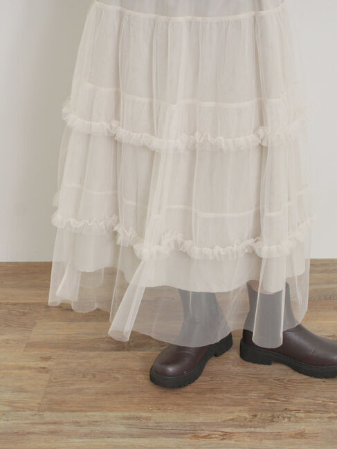 Samansa Mos2「チュールフリルスカート」|スカート|