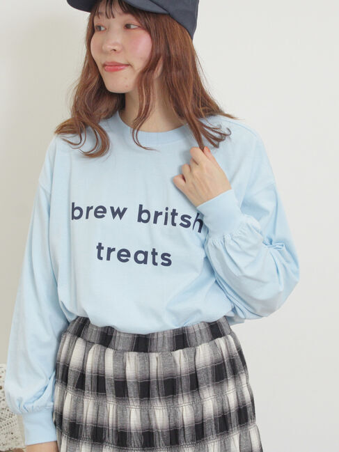 Samansa Mos2「◎柄アソートロゴロンT」|Tシャツ・カットソー|サックスブルー