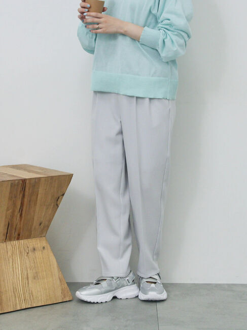 Samansa Mos2 blue「【イージーケア・吸水速乾】マルチスタイルテーパードパンツ」|その他|