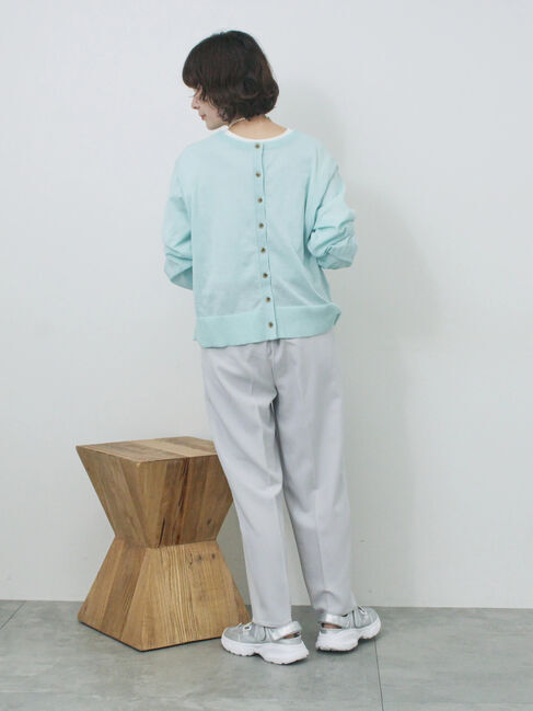 Samansa Mos2 blue「【イージーケア・吸水速乾】マルチスタイルテーパードパンツ」|その他|