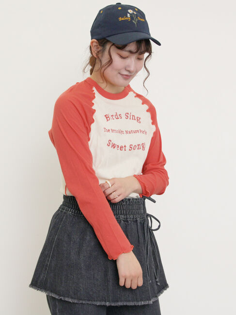 Samansa Mos2「シアーラグランロゴTシャツ」|Tシャツ・カットソー|