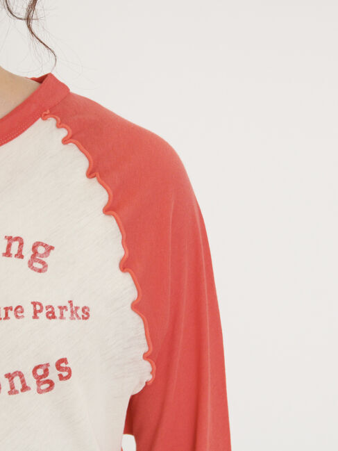 Samansa Mos2「シアーラグランロゴTシャツ」|Tシャツ・カットソー|