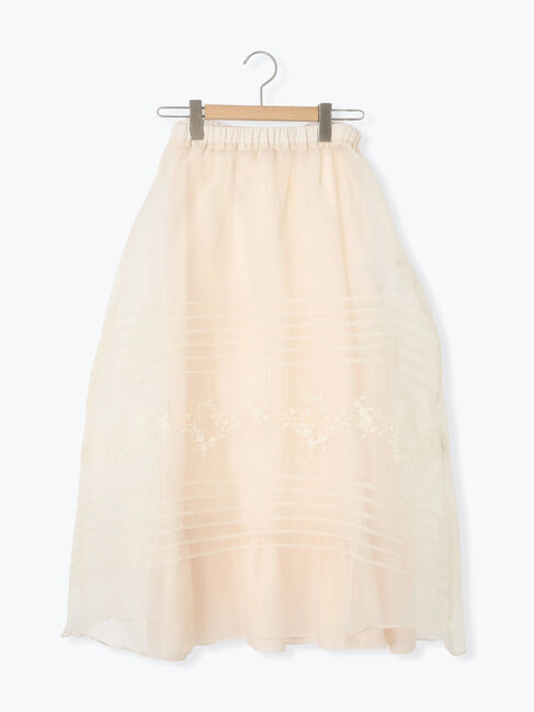 Samansa Mos2「オーガンジー刺繍スカート」|スカート|