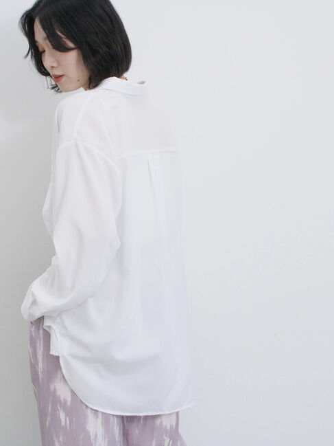 Samansa Mos2 blue「【接触冷感】マルチスタイルシャツ」|シャツ・ブラウス|