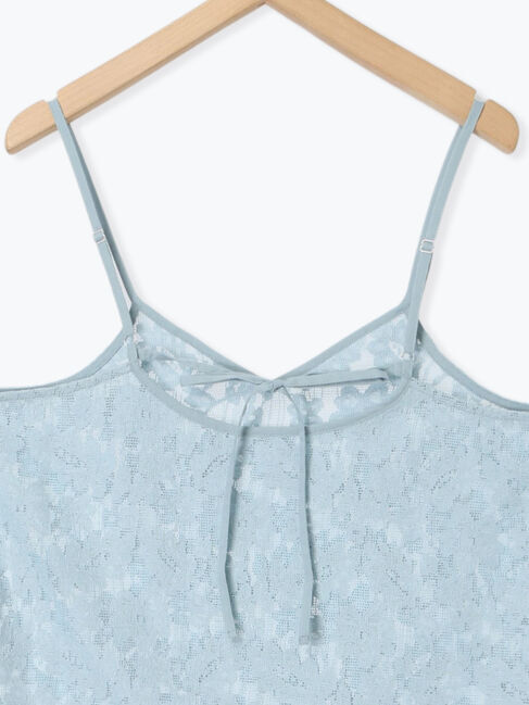 Samansa Mos2 blue「メッシュレースキャミワンピース」|ワンピース|