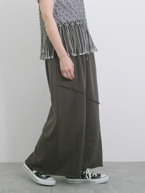 Samansa Mos2 blue「◎裏毛切替ナロースカート」|スカート|