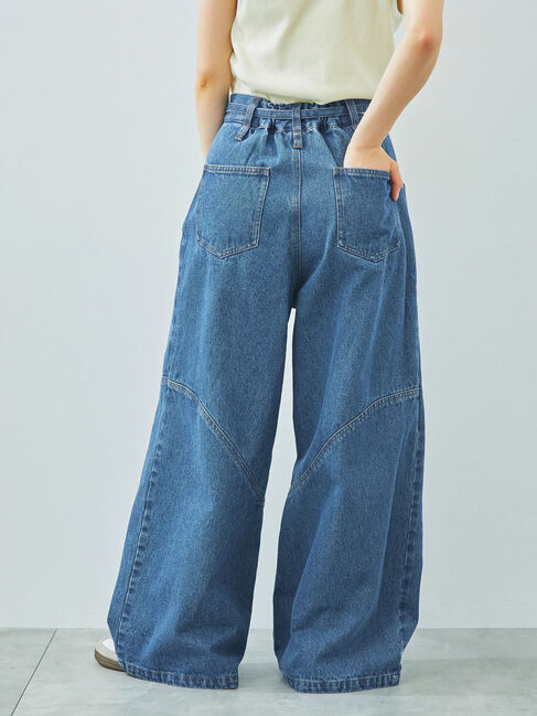 SM2「デニム/ツイル 切替ワイドパンツ」|その他|