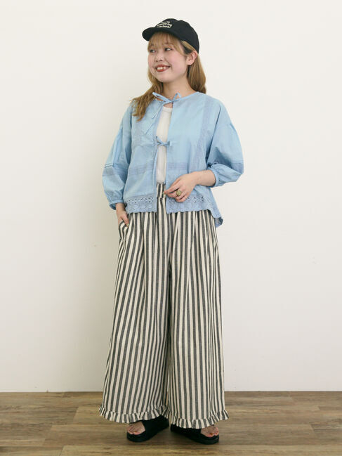 Samansa Mos2「パッチワークレースブラウス」|シャツ・ブラウス|