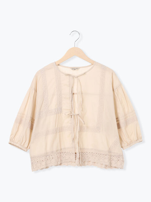 Samansa Mos2「パッチワークレースブラウス」|シャツ・ブラウス|