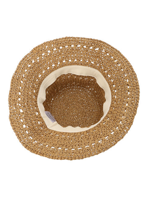 Samansa Mos2 blue「編み柄ぺーパーハット」|その他|