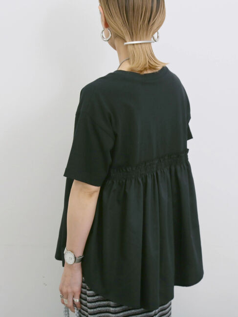 Samansa Mos2 blue「アソートドッキングプルオーバー」|Tシャツ・カットソー|