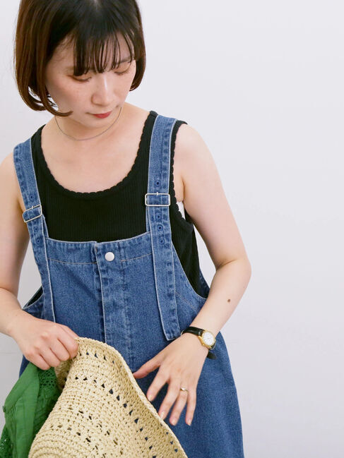 Samansa Mos2 blue「◎アソートリブタンク」|Tシャツ・カットソー|ブラック