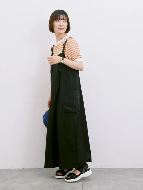 Samansa Mos2 blue「◎ボーダーニットプルオーバー」|ニット・セーター|