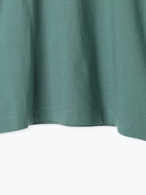 Samansa Mos2 blue「【USAコットン】フリルTシャツ」|Tシャツ・カットソー|