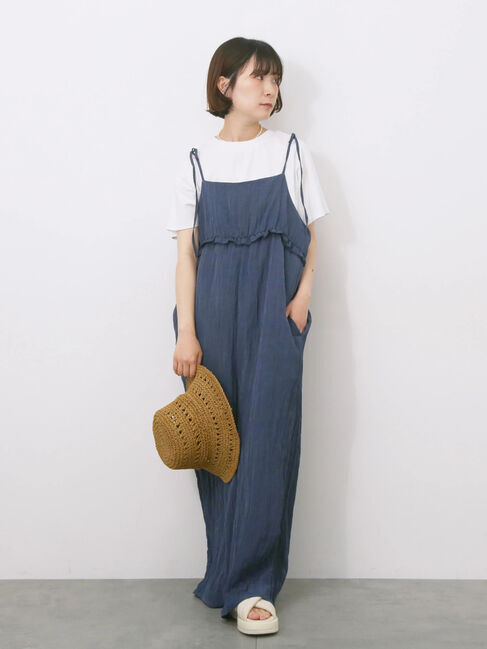 Samansa Mos2 blue「【USAコットン】アソートフレンチスリーブTシャツ」|Tシャツ・カットソー|