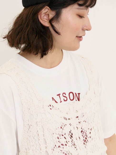 Samansa Mos2「建物プリントTシャツ」|Tシャツ・カットソー|