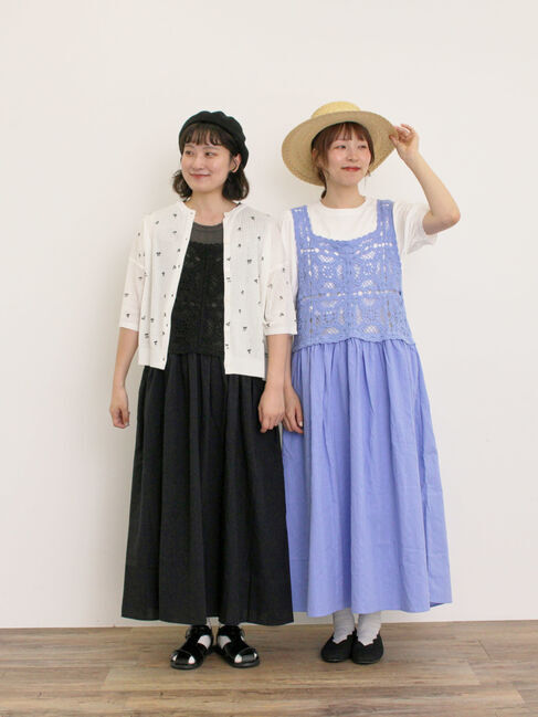 Samansa Mos2「【S/Mサイズ】かぎ針編み風ビスチェワンピース」|ワンピース|