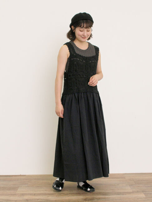 Samansa Mos2「【S/Mサイズ】かぎ針編み風ビスチェワンピース」|ワンピース|