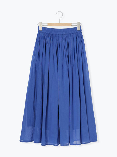 Samansa Mos2 blue「【Made in India】ボイルギャザースカート」|スカート|