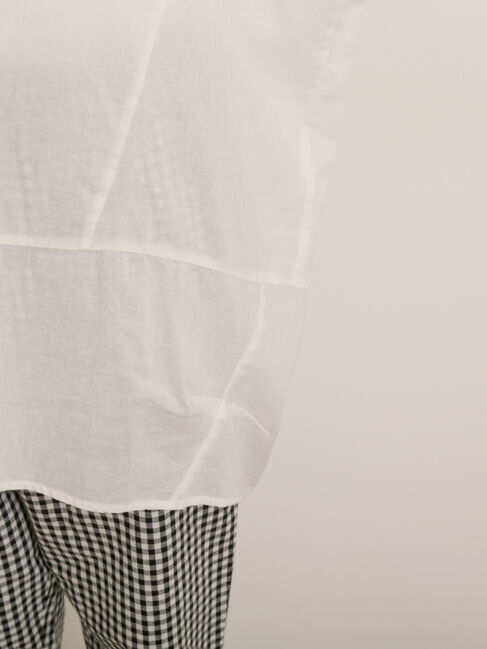 Samansa Mos2「【クールコットン】柄アソートフレンチスリーブチュニック」|シャツ・ブラウス|