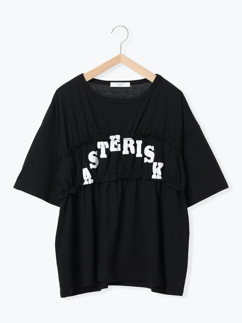 Samansa Mos2 blue「◎【接触冷感】シャーリングドッキングTシャツ」|Tシャツ・カットソー|