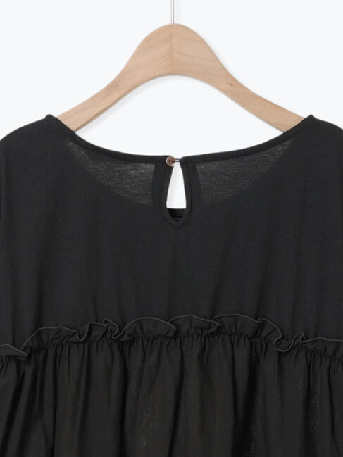 Samansa Mos2「◎コットンレースドッキングTシャツ」|Tシャツ・カットソー|