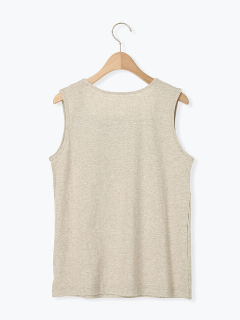 Samansa Mos2「【接触冷感】パッチワークレーススクエアネックノースリーブ」|Tシャツ・カットソー|