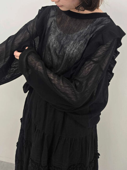 SM2「シアーフリル前後2WAYカットソー」|Tシャツ・カットソー|ブラック