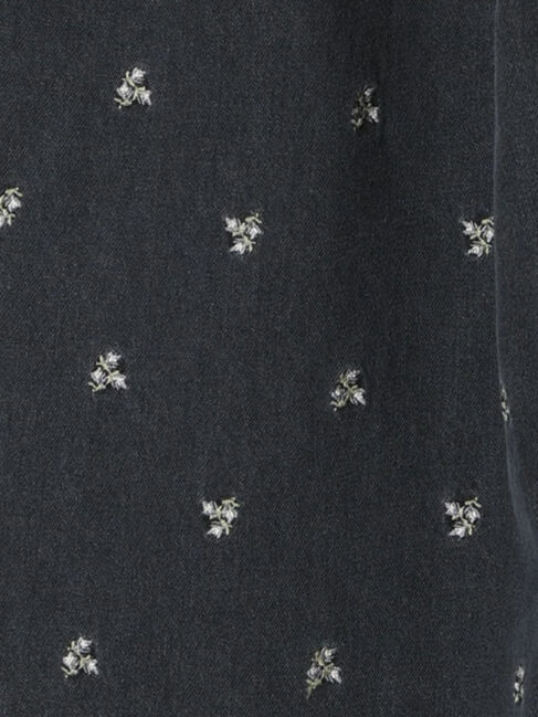 Samansa Mos2「【S/M/Lサイズ】刺繍デニム/ヒッコリーカーブパンツ」|その他|