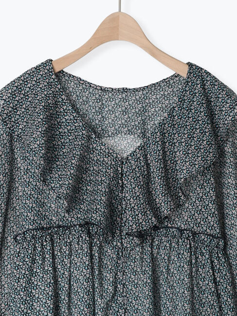 Samansa Mos2「【S/Mサイズ】柄アソート襟フリル2WAYワンピース」|ワンピース|