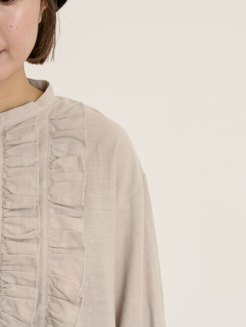 Samansa Mos2「フリルアシンメトリーブラウス」|シャツ・ブラウス|