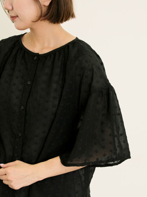 Samansa Mos2「シアー刺繍ブラウス」|シャツ・ブラウス|