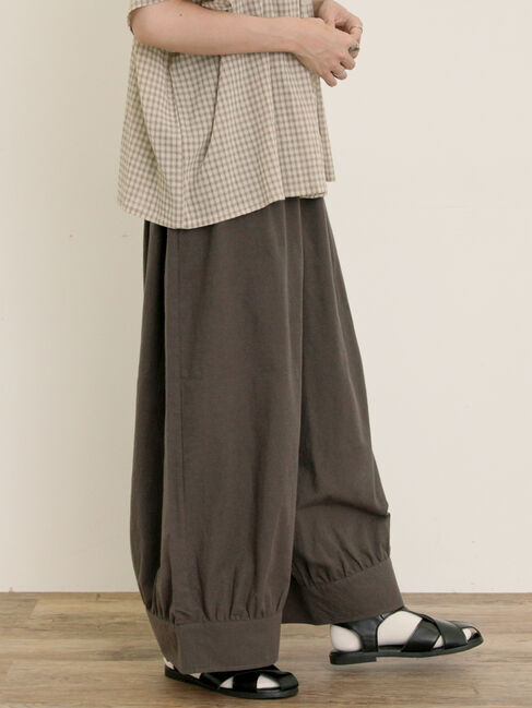 Samansa Mos2「【M/Lサイズ】裾切替ギャザーパンツ」|その他|